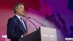  El l�der del PP, Albert N��ez Feij�o, durante su intervenci�n en el European Pulse Forum