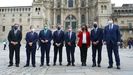 Feijoo con los presidentes de Asturias, Cantabria, La Rioja, Aragn, Castilla-La Mancha, Extremadura y Castilla y Len en la reunin de trabajo sobre financiacin autonmica celebrada en Santiago