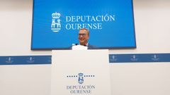 Rueda de prensa de Luis Menor tras la reuni�n semanal de la Junta de Gobierno de la Diputaci�n ourensana.