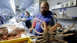 Ambiente en la plaza de Lugo la previa Nochebuena