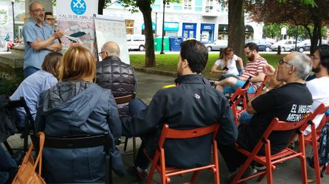 Un momento del acto de 30 Días en Bici en la Plazuela