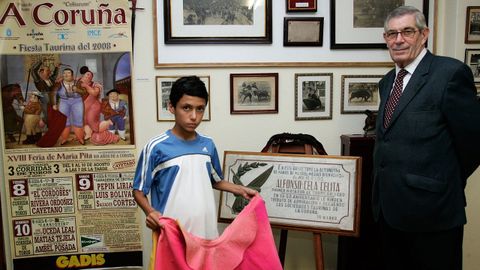 Luis Mari�as Nov�s con su nieto en el 2009