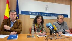  de izquierda a derecha, el presidente de ANPE Asturias, Gumersindo Rodr�guez; la directora general, Eva Ledo, y secretario general del sector de Ense�anza de UGT, Crist�bal Puente.

 