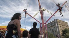 La mayor parte de las atracciones de las fiestas de Monforte estn en el aparcamiento del Parque dos Condes