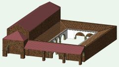 Reconstruccin virtual del claustro gtico de Santa Mara Salom realizada en la universidad californiana de UCLA