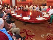 Representantes de las 22 cofrad�as de la provincia acudieron ayer a la reuni�n en la Diputaci�n. 