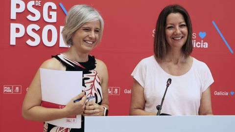 Las diputadas Patricia Iglesias y Lara M�ndez, en el Parlamento.