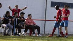 Baba celebra un gol del Porte�o en A Grixa.