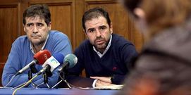 Gerardo L�pez Castrill�n y �ngel Mato, ayer en Ferrol.