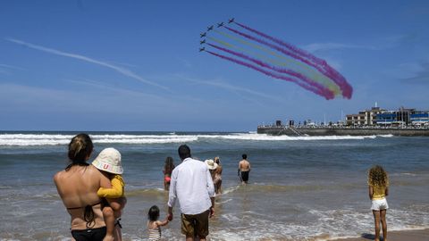La Patrulla �guila protagoniz� el cierre del festival.