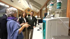�ngeles V�zquez, en el transcurso de una visita al Laboratorio de Medio Ambiente de Galicia ubicado en el Pazo de Louriz�n de Pontevedra