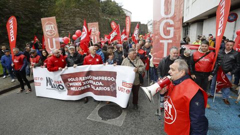 Manifestación de UGT y CC.OO. en Lugo