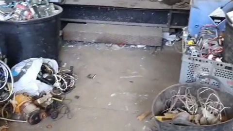 Imagen de la zona donde los ladrones habían almacenado el cobre
