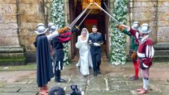 Boda de Elena Castelo y Pablo Blanco en la iglesia de Santa Eulalia de Lins