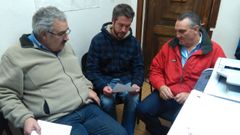 Jes�s V�zquez, Rub�n Arroxo y Fernando Rois durante una reuni�n mantenida el mandato pasado