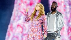 Shakira durante su �ltimo concierto en Madrid.