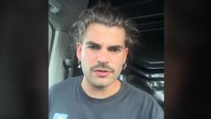 Mario Ezno, en el v�deo que public� en su cuenta de TikTok