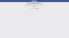 Mensaje que sale al intentar acceder a Facebook.