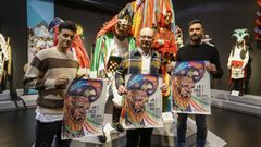 Borja Lorenzo, Ricardo Sieiro e Roberto Nogueiras na presentaci�n do cartel do entroido de Xinzo