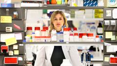 Poveda, en la sede del Instituto de Investigaci�n Sanitaria Galicia Sur, en el Hospital �lvaro Cunqueiro.