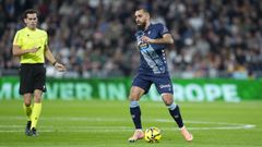 Borja Iglesias, durante el Real Madrid-Celta de este domingo en el Bernabu.