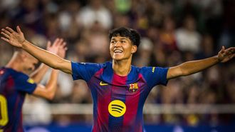 Dro Fern&aacute;ndez, en su debut con el Barcelona.