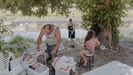 Im�genes del calor que combate el concello ourensano de Leiro