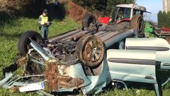 Accidente de tr�fico en Soto del Barco