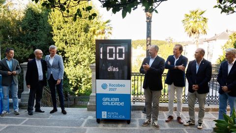El cron�metro del Xacobeo, reci�n activado por Alfonso Rueda, marca los 100 d�as que faltan para el a�o santo.