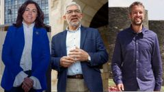 Elena Candia, Miguel Fernández y Rubén Arroxo