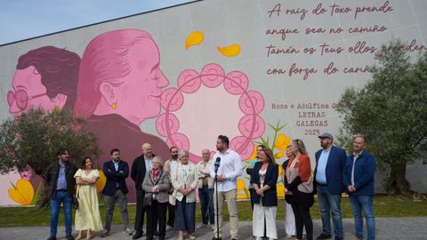 Inauguraci�n en Cerceda dun mural en recordo a Rosa e Adolfina Cas�s