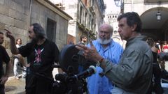 Jos� Luis Cuerdain the filming of �The Blind Sunflowers�, in Ourense.