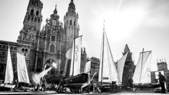 Fotograf�a tomada en la plaza del Obradoiro