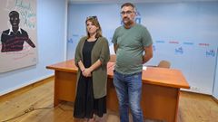 Cristina Cid, alcaldesa de Allariz, y Bernardo Varela, portavoz del BNG en la Diputacin de Ourense.