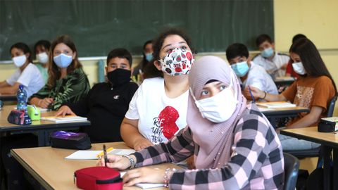 Primer da de clase en una escuela de la localidad de Freiherr-vom-Stein, en Bonn