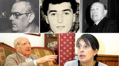 Na ringleira superiro, de esquerda a dereita, Pl�cido Castro, Eusebio Lorenzo Baleir�n e Ricardo Carballo Calero; abaixo, Ant�n Fraguas e Mar�a Victoria Moreno.