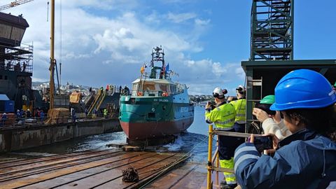 Botadura� en la r�a de Ribadeo