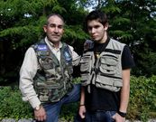 Juan Jos� y Diego (arriba), y Rut, ganadora en el 2013. 