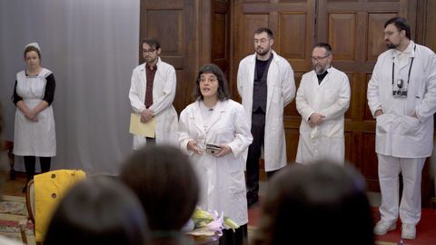 O cadro investigador nun momento da representaci�n