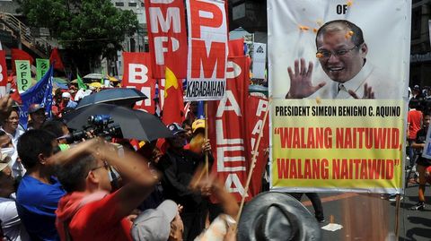 Manifestación del 1 de mayo en Manila (Filipinas)