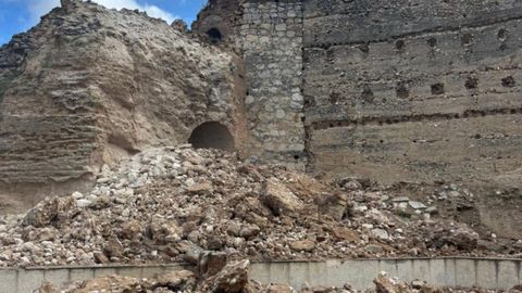 Se viene abajo una torre del castillo de Escalona (Toledo)