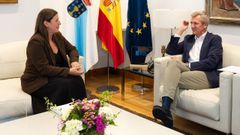 A alcaldesa de Cervo e o presidente da Xunta