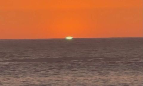 Captan un rayo verde de A Guarda