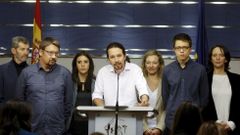 Pablo Iglesias propone un gobieno de coalici�n junto a PSOE e IU