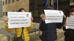 Concentraci�n de personas afectadas por el retraso en el pago de las ayudas al alquiler