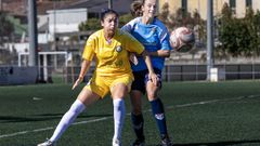 Un momento del partido de Oira