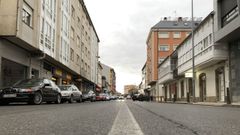 Tramo urbano de la N-VI (avenida da Coruña) en Guitiriz