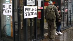 Centro de votaci�n en las elecciones generales del Reino Unido
