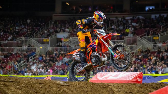 Jorge Prado, durante la carrera de St. Louis de la AMA Supercr�s