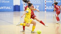 Vane Sotelo, durante un partido el año pasado en el feudo del Poio.